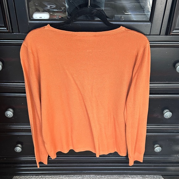 Orange Long Sweater with studs - Picture 2 of 3